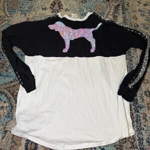 VS PINK mermaid bling dog top